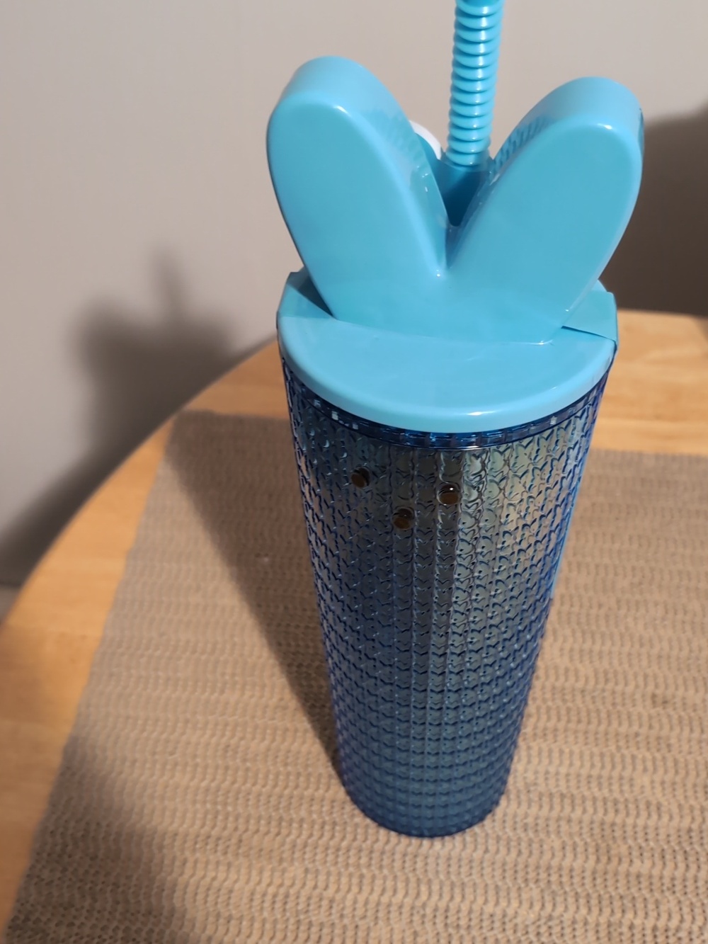 Peeps Blue Bunny-Ear Textured Tumbler w/Straw New - Picture 6 of 7